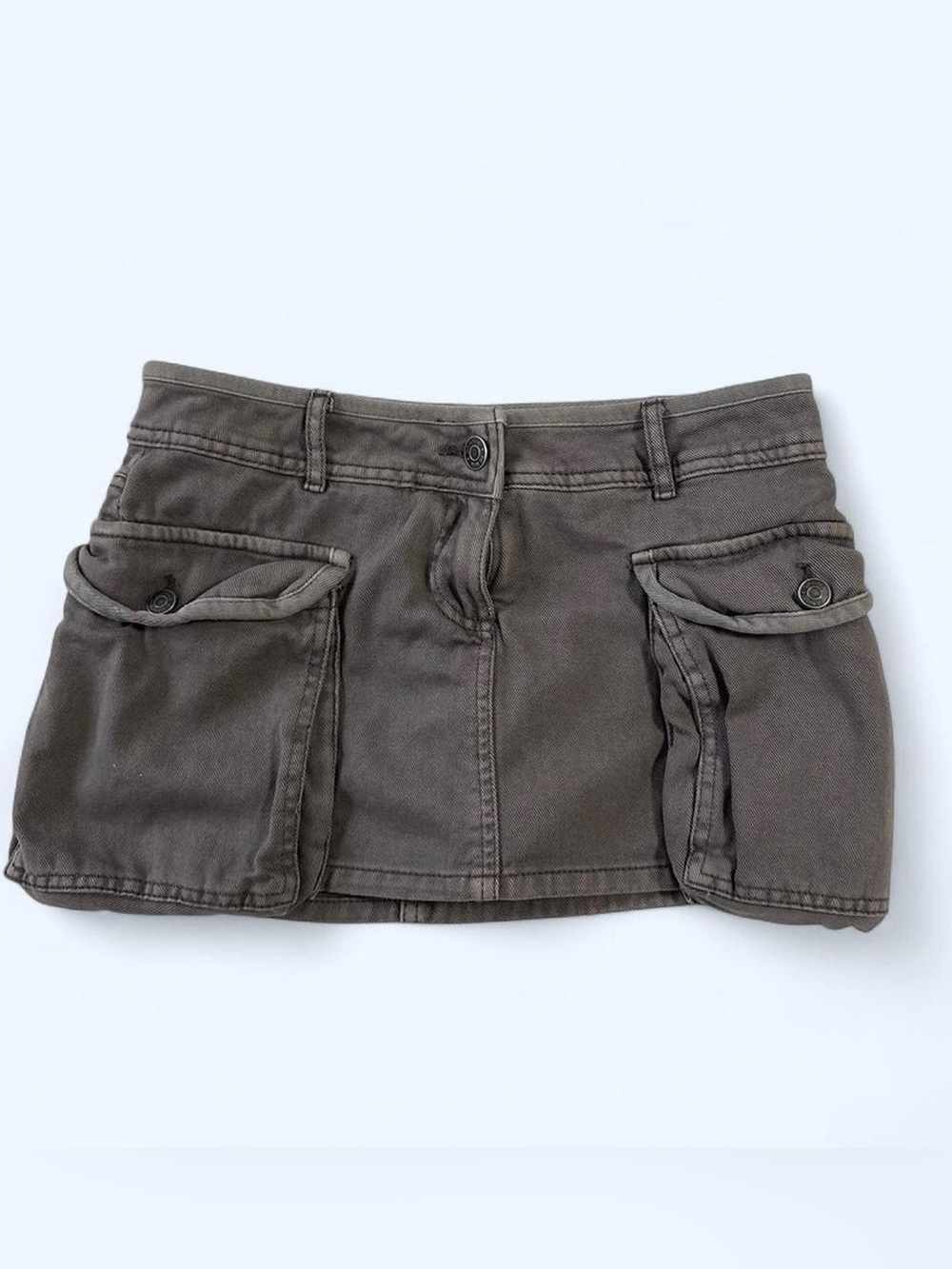 Garage Olive Cargo Mini Skort with Pocket Flaps
